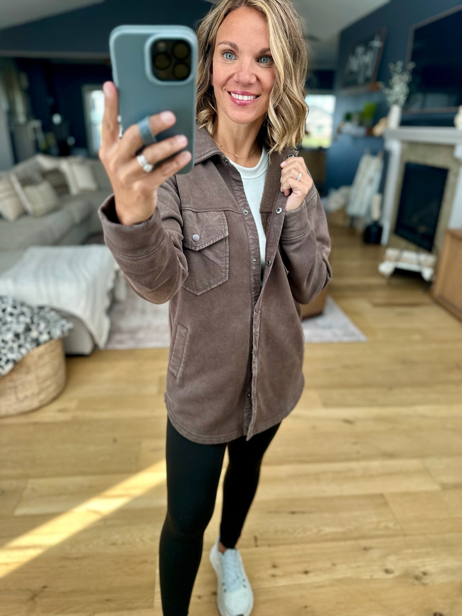 The Right Direction Pocket Shacket-Mono B-Anna Kaytes Boutique, Women's Fashion Boutique in Grinnell, Iowa