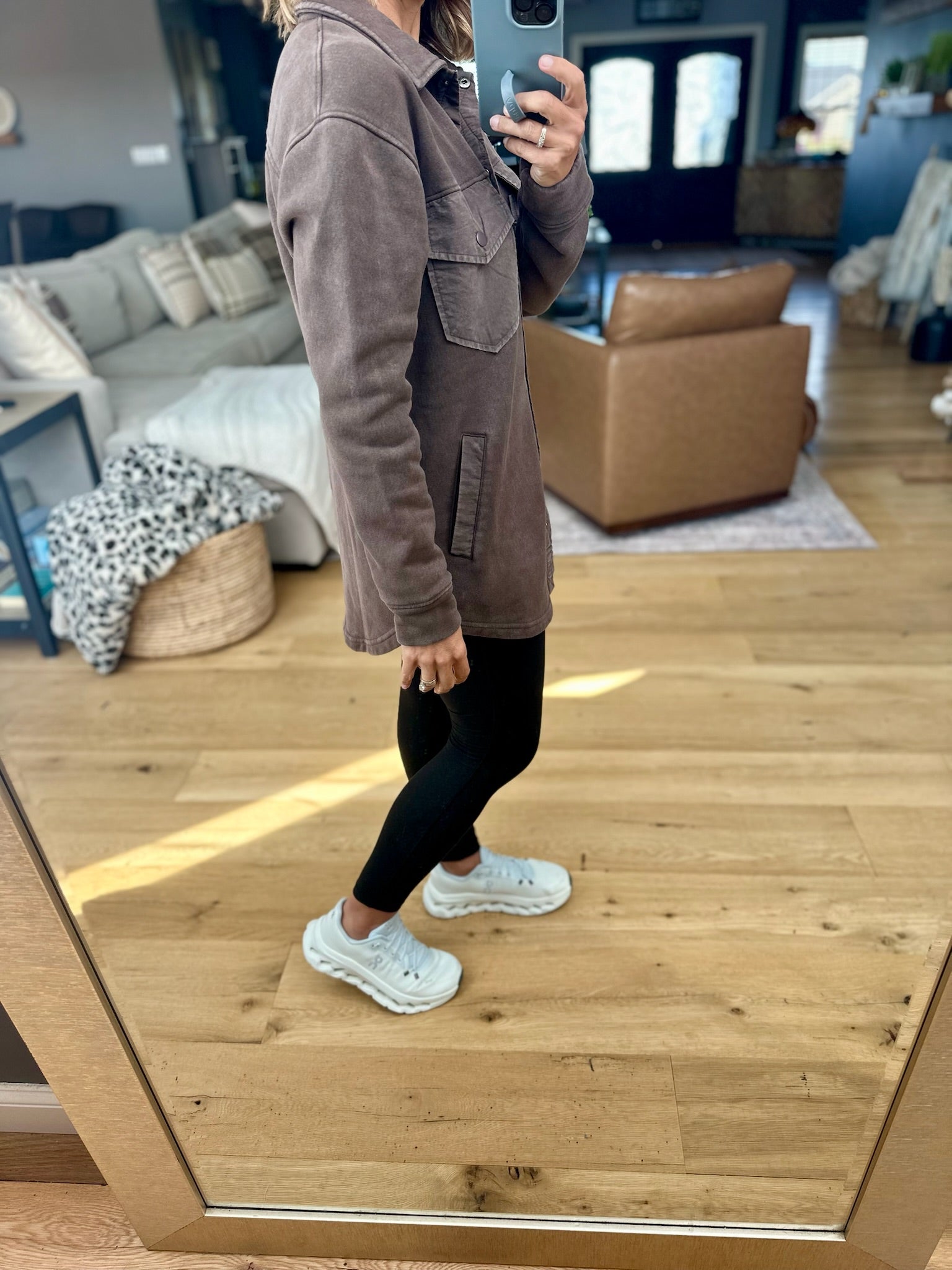 The Right Direction Pocket Shacket-Mono B-Anna Kaytes Boutique, Women's Fashion Boutique in Grinnell, Iowa