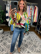 On The Edge Abstract Print Top-Long Sleeves-Fate-Anna Kaytes Boutique, Women's Fashion Boutique in Grinnell, Iowa