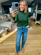 All The Time Floral Textured Mock Neck Knit Sweater Top-Anniewear-Anna Kaytes Boutique, Women's Fashion Boutique in Grinnell, Iowa
