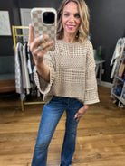 Coming Together Crochet Knit Sweater - Rose Gold-By Together-Anna Kaytes Boutique, Women's Fashion Boutique in Grinnell, Iowa