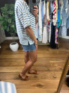 Making Room Striped Tee-Short Sleeves-Blu Pepper-Anna Kaytes Boutique, Women's Fashion Boutique in Grinnell, Iowa