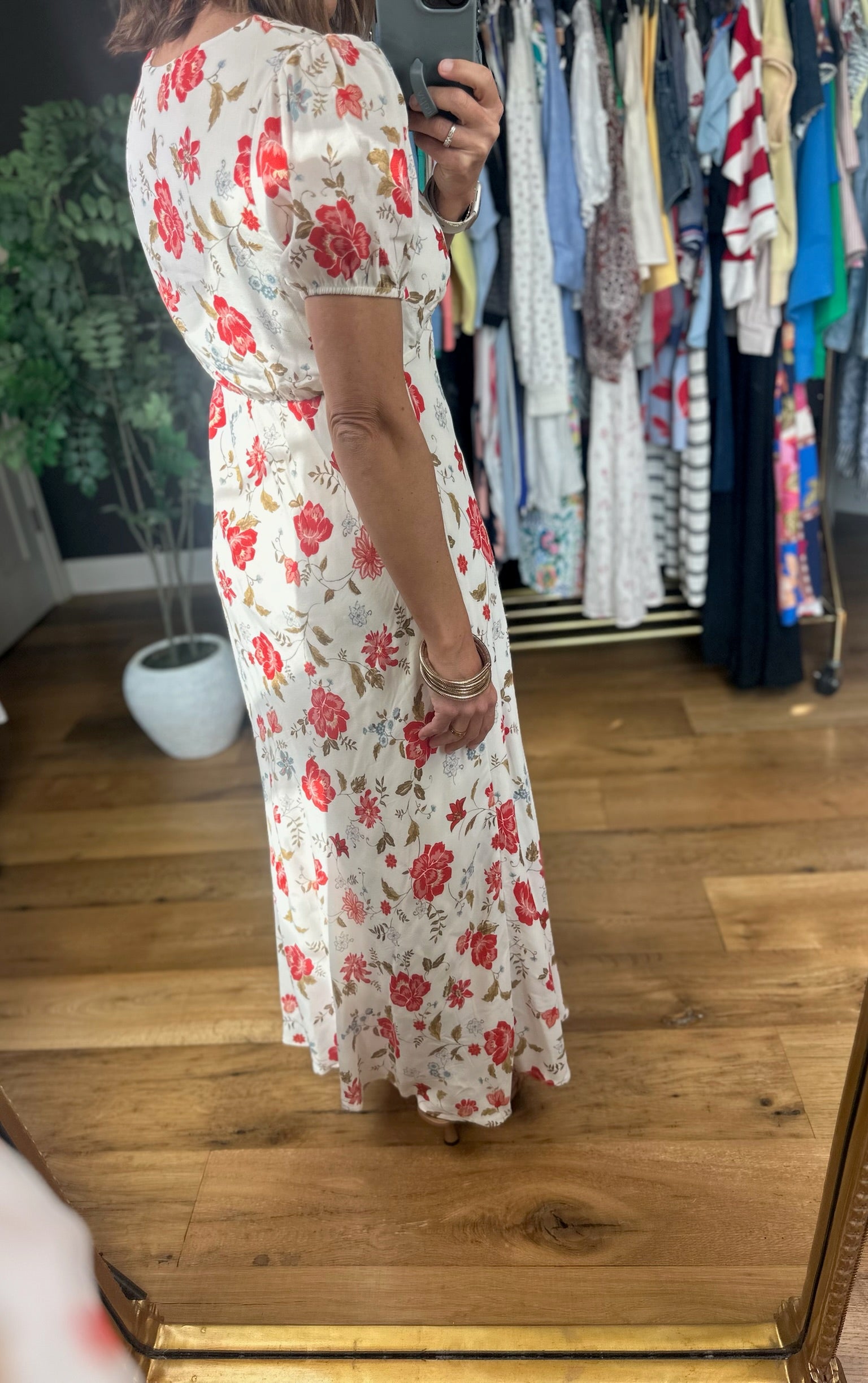 Garden Soiree Floral Dress-Dresses-Blu Pepper-Anna Kaytes Boutique, Women's Fashion Boutique in Grinnell, Iowa