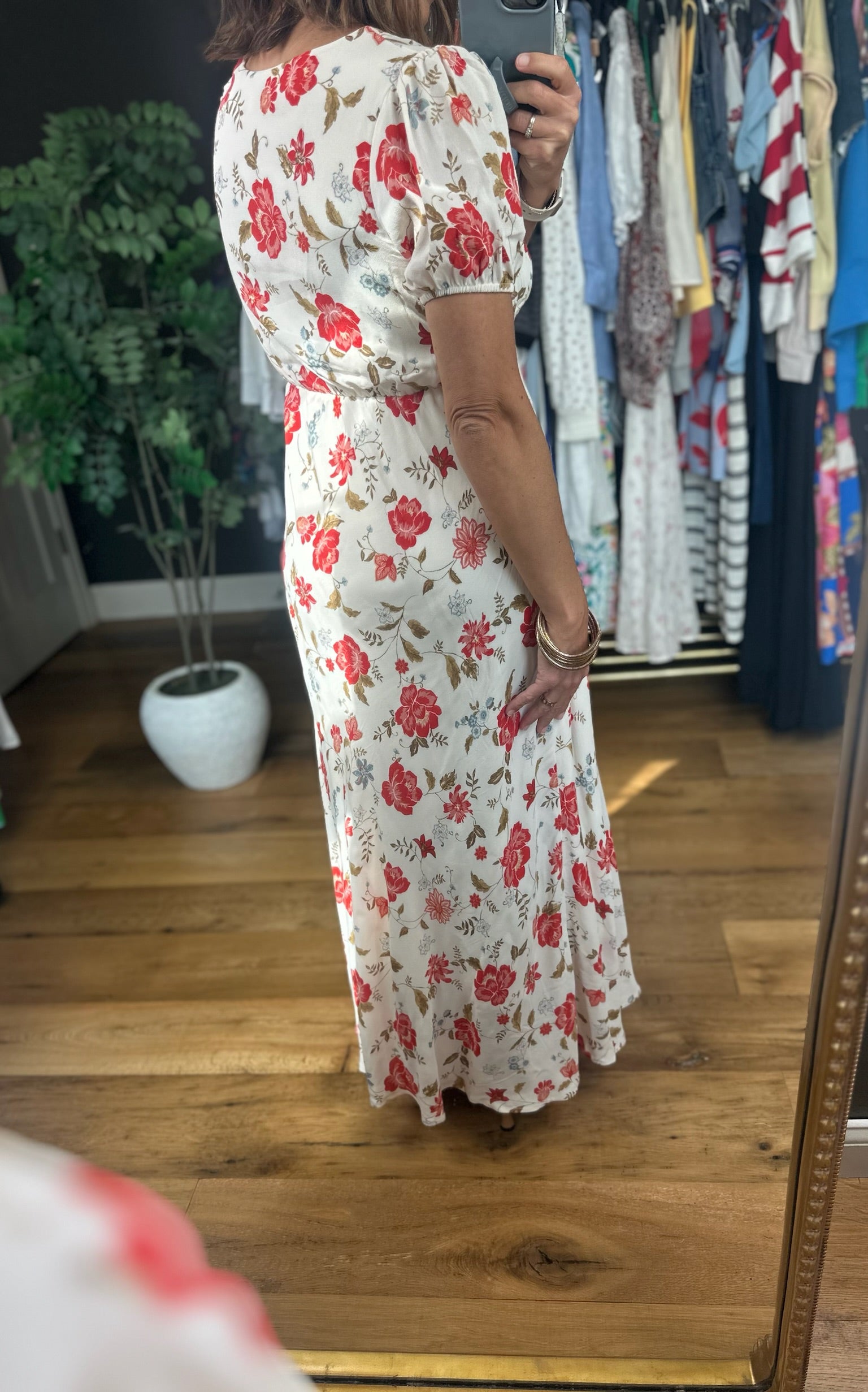Garden Soiree Floral Dress-Dresses-Blu Pepper-Anna Kaytes Boutique, Women's Fashion Boutique in Grinnell, Iowa