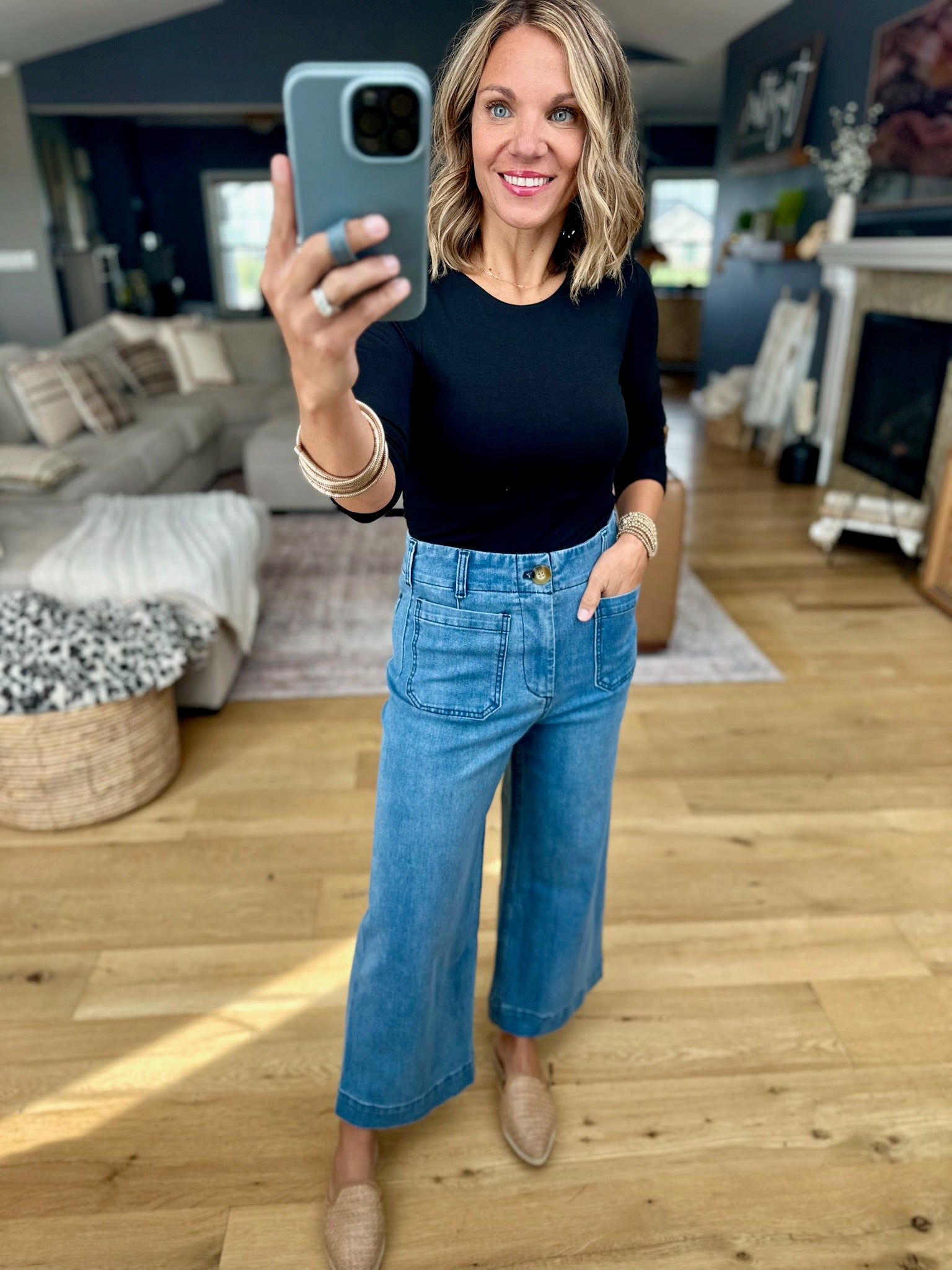 The Ophelia Wide-Leg Denim 2.0-Eesome-Anna Kaytes Boutique, Women's Fashion Boutique in Grinnell, Iowa