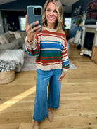 Colder Weather Striped Knit Top-Wishlist-Anna Kaytes Boutique, Women's Fashion Boutique in Grinnell, Iowa