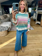 Colder Weather Striped Knit Top-Wishlist-Anna Kaytes Boutique, Women's Fashion Boutique in Grinnell, Iowa