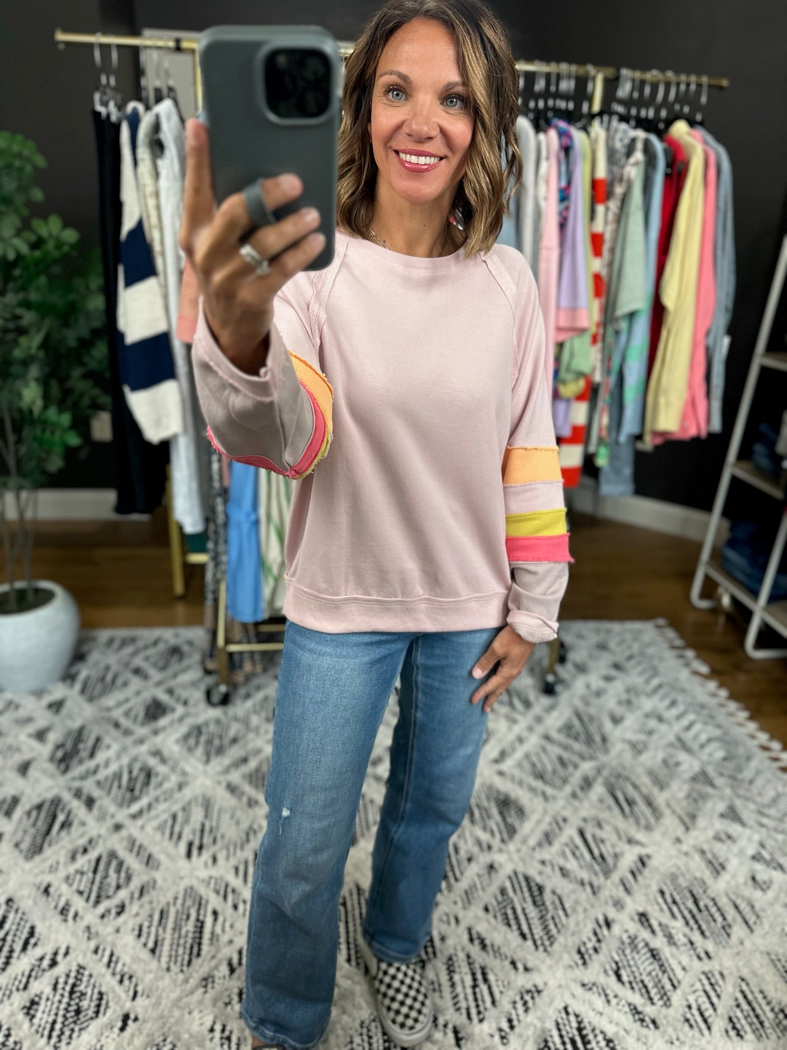 Best Of The Best Crew Top-Long Sleeves-Easel-Anna Kaytes Boutique, Women's Fashion Boutique in Grinnell, Iowa