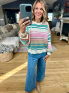 Colder Weather Striped Knit Top-Wishlist-Anna Kaytes Boutique, Women's Fashion Boutique in Grinnell, Iowa