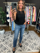 Bring It Back Bubble Hem Top-Short Sleeves-Hem & Thread-Anna Kaytes Boutique, Women's Fashion Boutique in Grinnell, Iowa