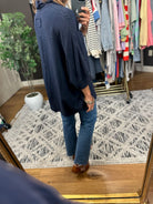 Never Worried Cotton Gauze Button-Down Top-Short Sleeves-ee:some-Anna Kaytes Boutique, Women's Fashion Boutique in Grinnell, Iowa