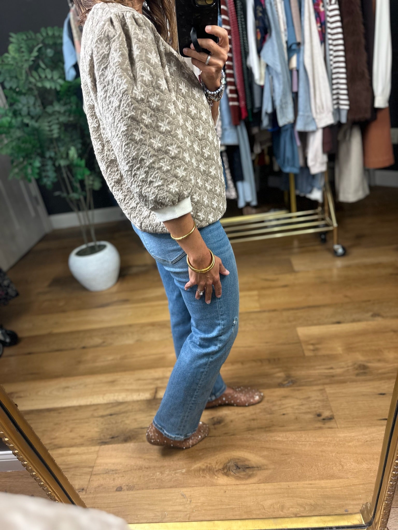 Following Love Quilted Top-Sweaters-Umgee-Anna Kaytes Boutique, Women's Fashion Boutique in Grinnell, Iowa
