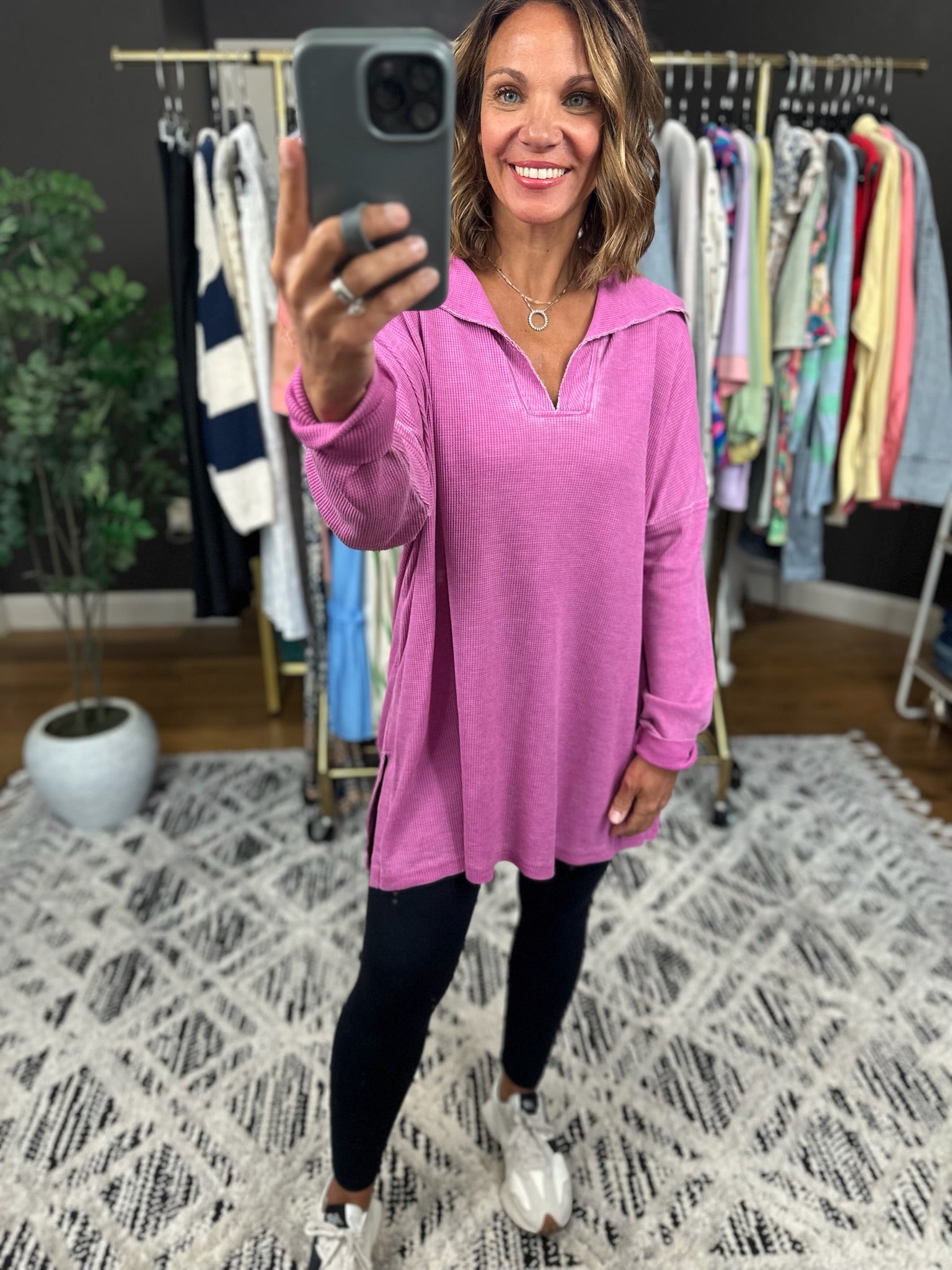 Come Along Ribbed Flowy Top-Long Sleeves-Mono B-Anna Kaytes Boutique, Women's Fashion Boutique in Grinnell, Iowa