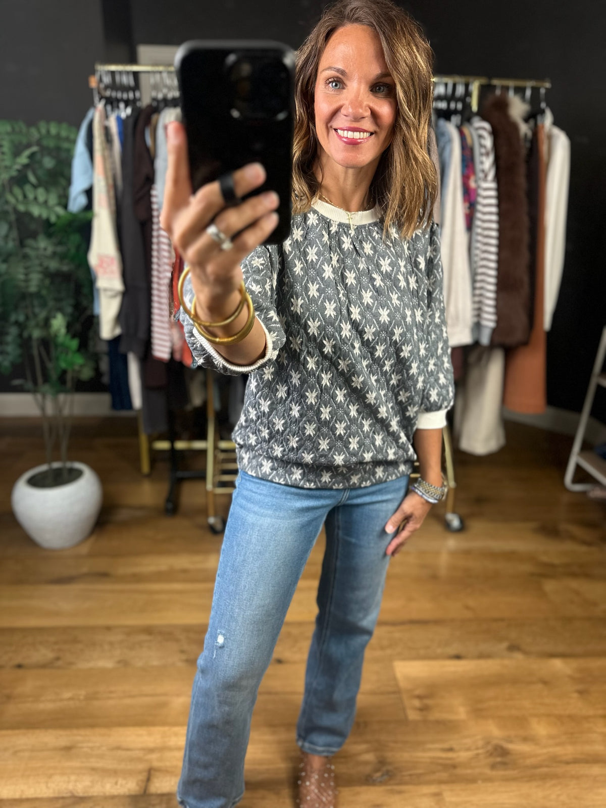 Following Love Quilted Top-Sweaters-Umgee-Anna Kaytes Boutique, Women's Fashion Boutique in Grinnell, Iowa