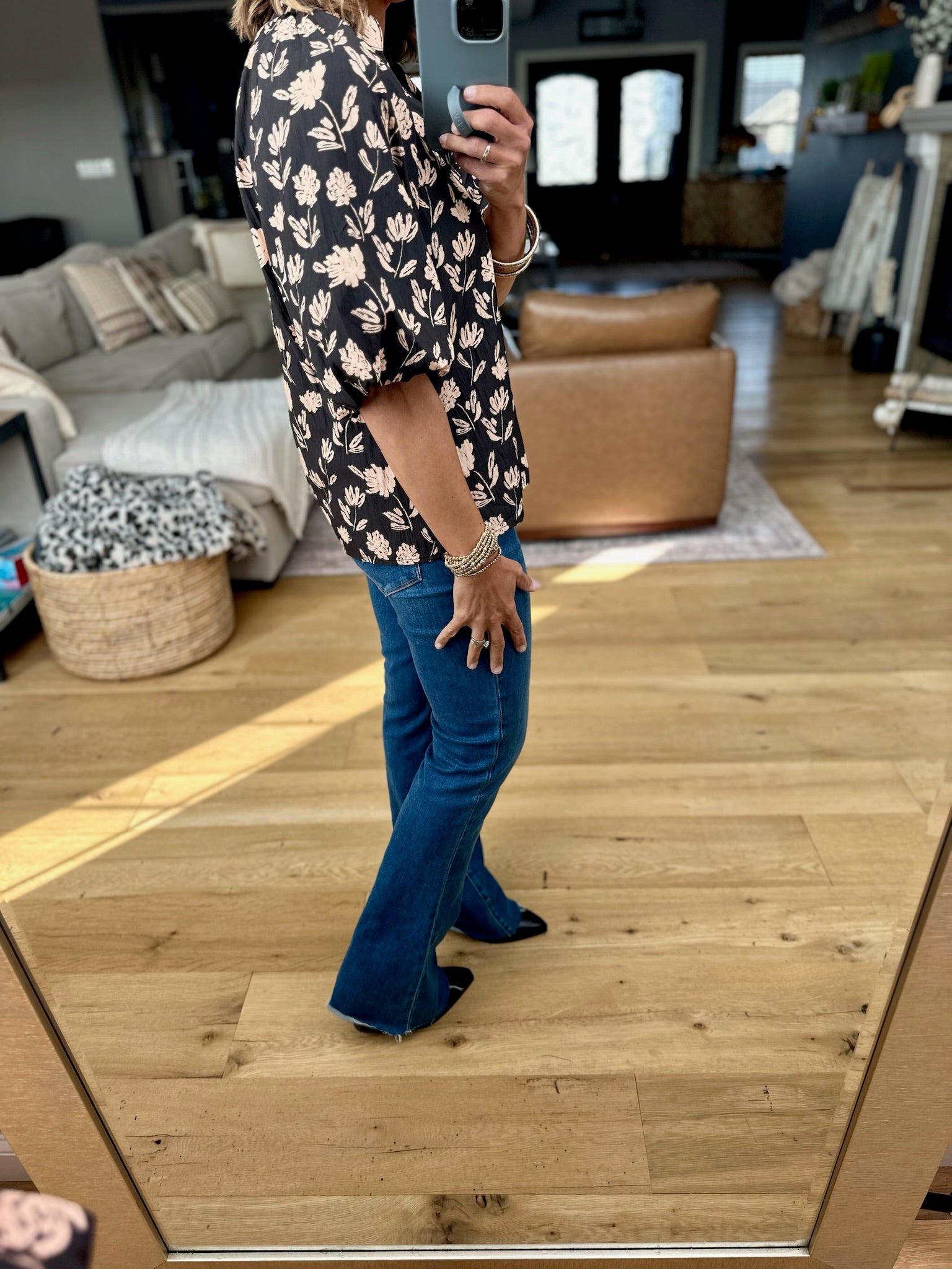 Autumn Petals Floral Top-THML-Anna Kaytes Boutique, Women's Fashion Boutique in Grinnell, Iowa