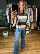Same Roots Striped Lightweight Knit-Sweaters-Very J-Anna Kaytes Boutique, Women's Fashion Boutique in Grinnell, Iowa
