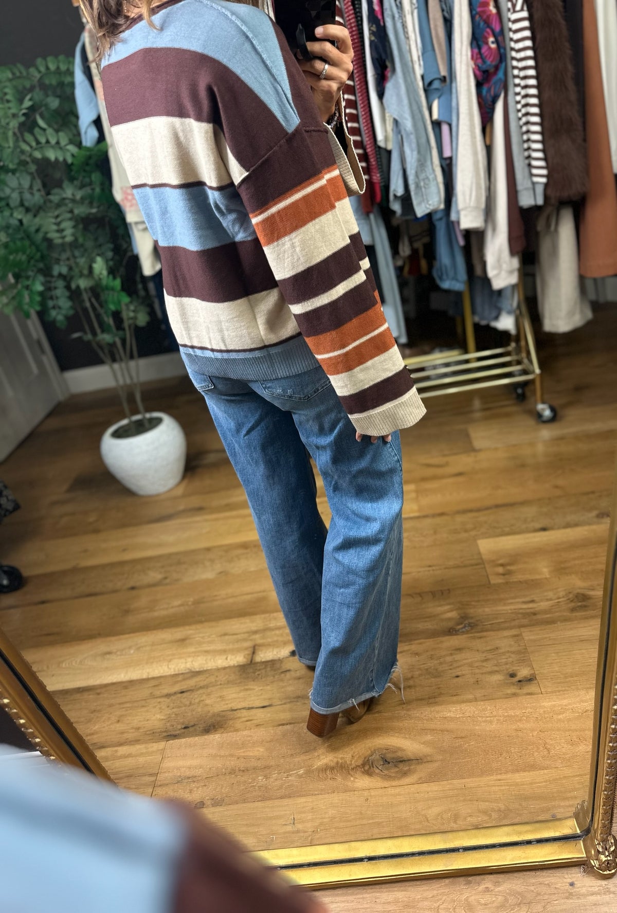 Same Roots Striped Lightweight Knit-Sweaters-Very J-Anna Kaytes Boutique, Women's Fashion Boutique in Grinnell, Iowa