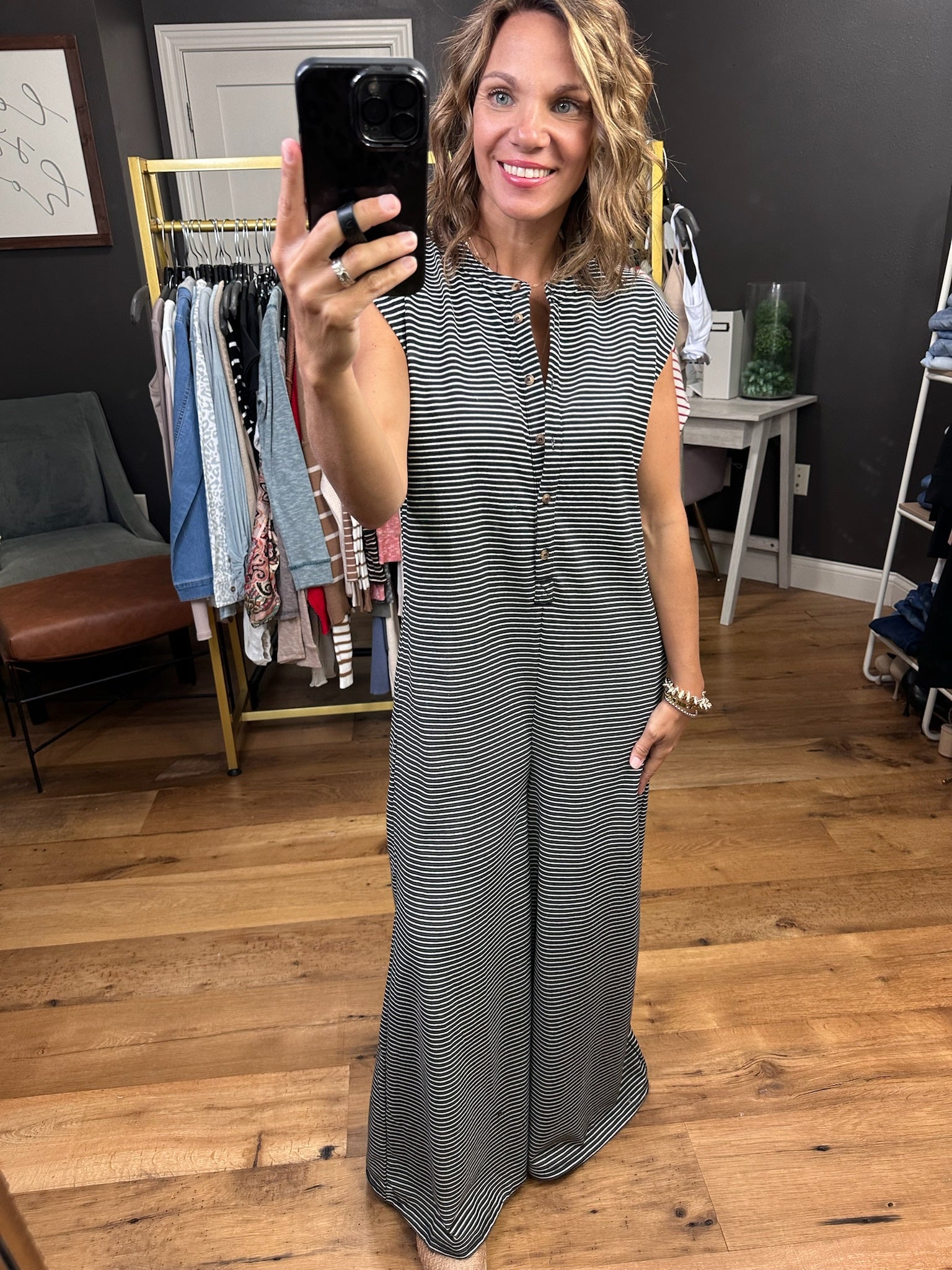 Your Story Wide-Leg Striped Jumpsuit - Multiple Options-Entro-Anna Kaytes Boutique, Women's Fashion Boutique in Grinnell, Iowa