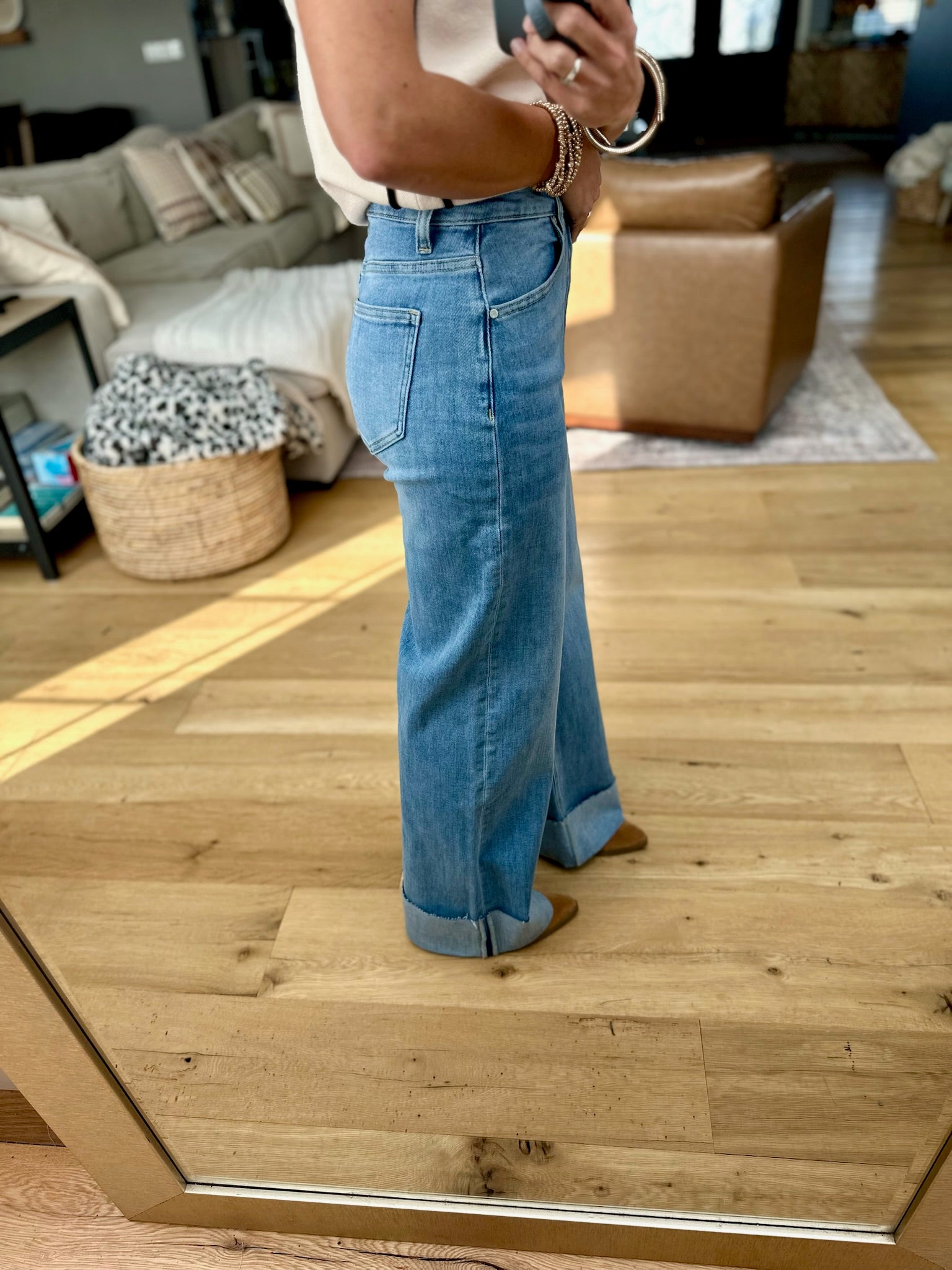 The Jenna High-Rise Straight Cuff Denim-Anniewear-Anna Kaytes Boutique, Women's Fashion Boutique in Grinnell, Iowa