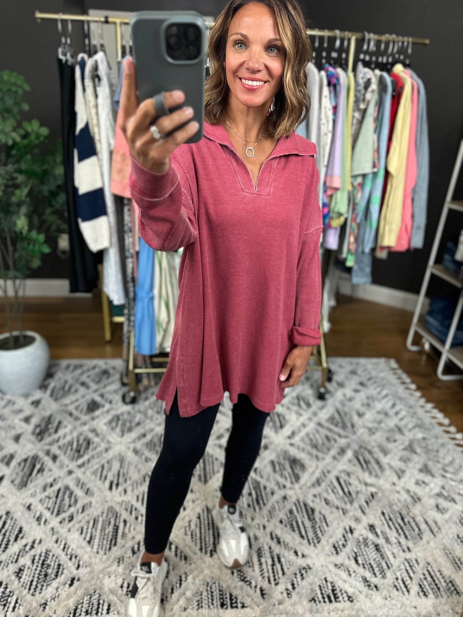 Come Along Ribbed Flowy Top-Long Sleeves-Mono B-Anna Kaytes Boutique, Women's Fashion Boutique in Grinnell, Iowa