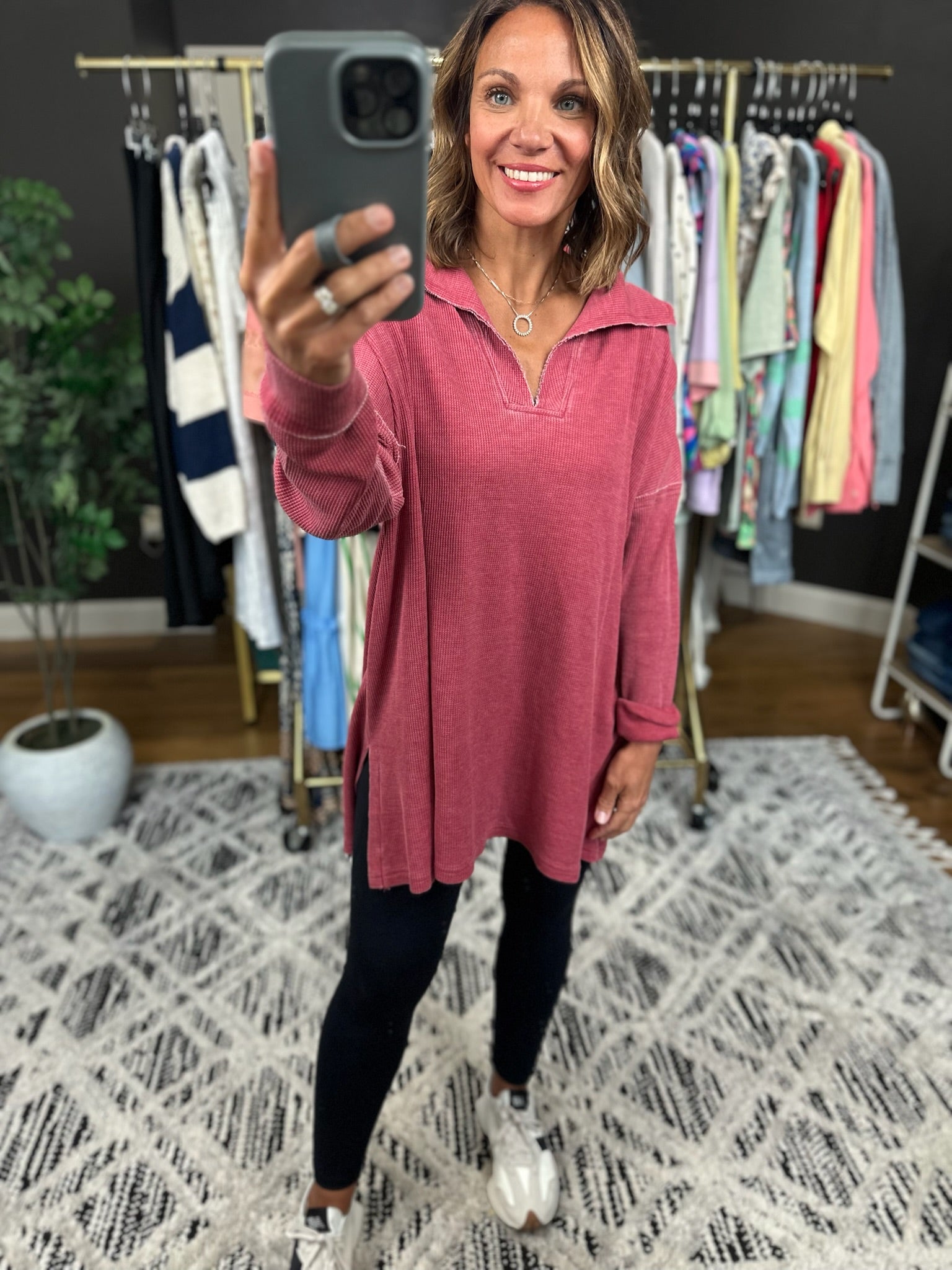 Come Along Ribbed Flowy Top-Long Sleeves-Mono B-Anna Kaytes Boutique, Women's Fashion Boutique in Grinnell, Iowa