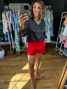 Served Its Purpose Polka-Dot Button-Down Top-Long Sleeves-Vine & Love-Anna Kaytes Boutique, Women's Fashion Boutique in Grinnell, Iowa