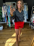 Served Its Purpose Polka-Dot Button-Down Top-Long Sleeves-Vine & Love-Anna Kaytes Boutique, Women's Fashion Boutique in Grinnell, Iowa