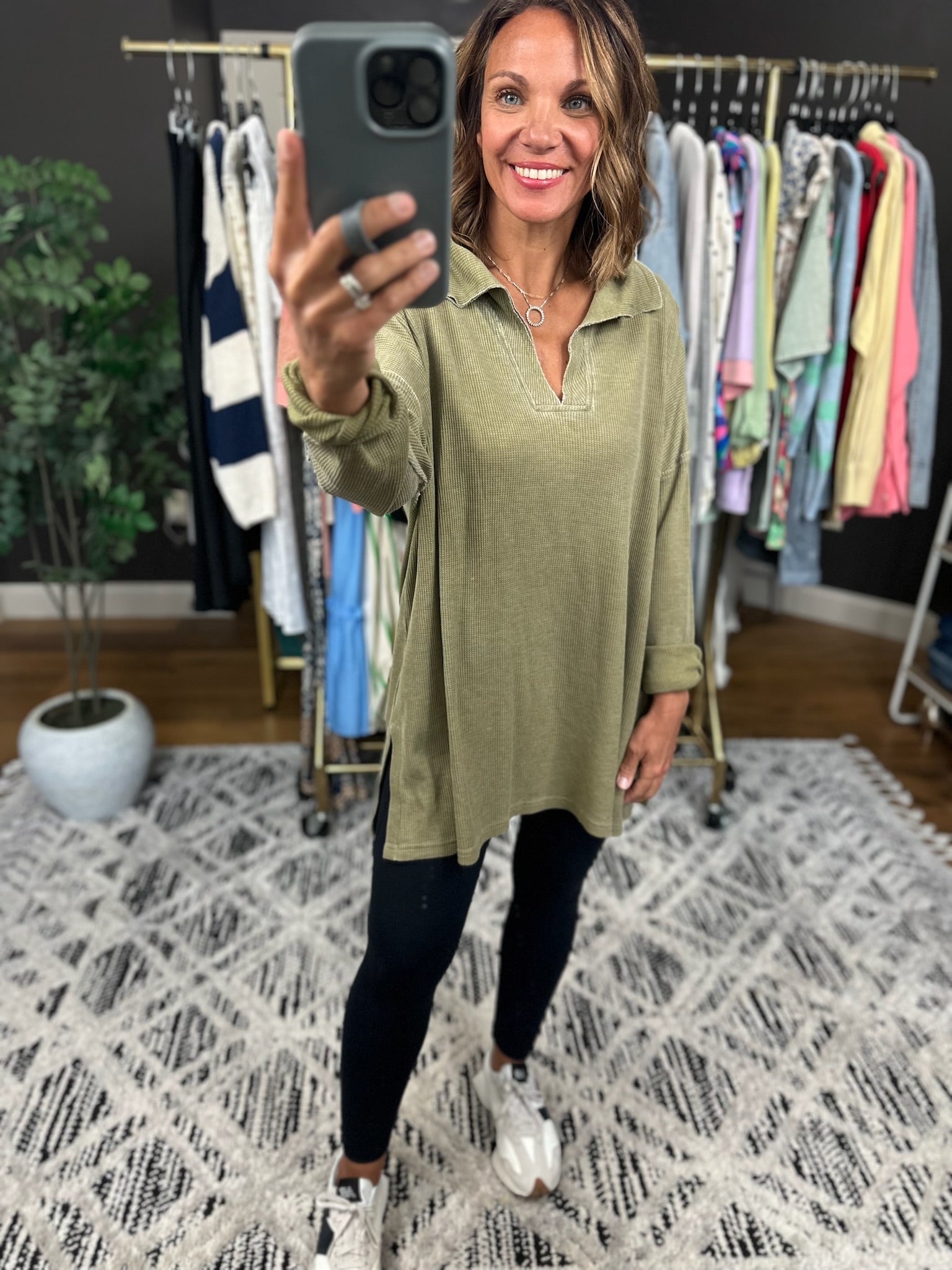 Come Along Ribbed Flowy Top-Long Sleeves-Mono B-Anna Kaytes Boutique, Women's Fashion Boutique in Grinnell, Iowa