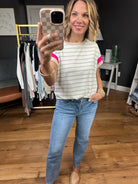 Finally Falling Striped Top - Ivory/Taupe-Staccato-Anna Kaytes Boutique, Women's Fashion Boutique in Grinnell, Iowa