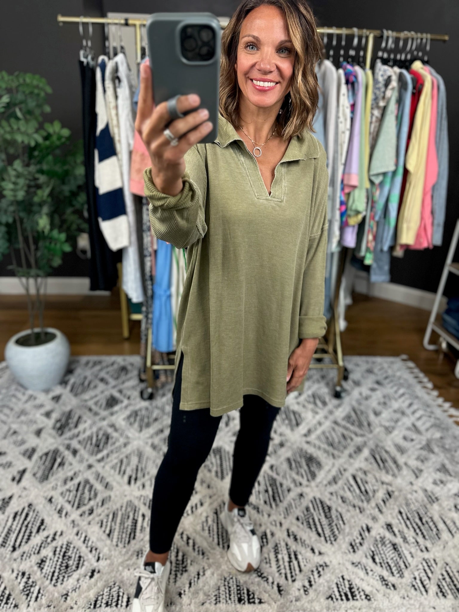 Come Along Ribbed Flowy Top-Long Sleeves-Mono B-Anna Kaytes Boutique, Women's Fashion Boutique in Grinnell, Iowa