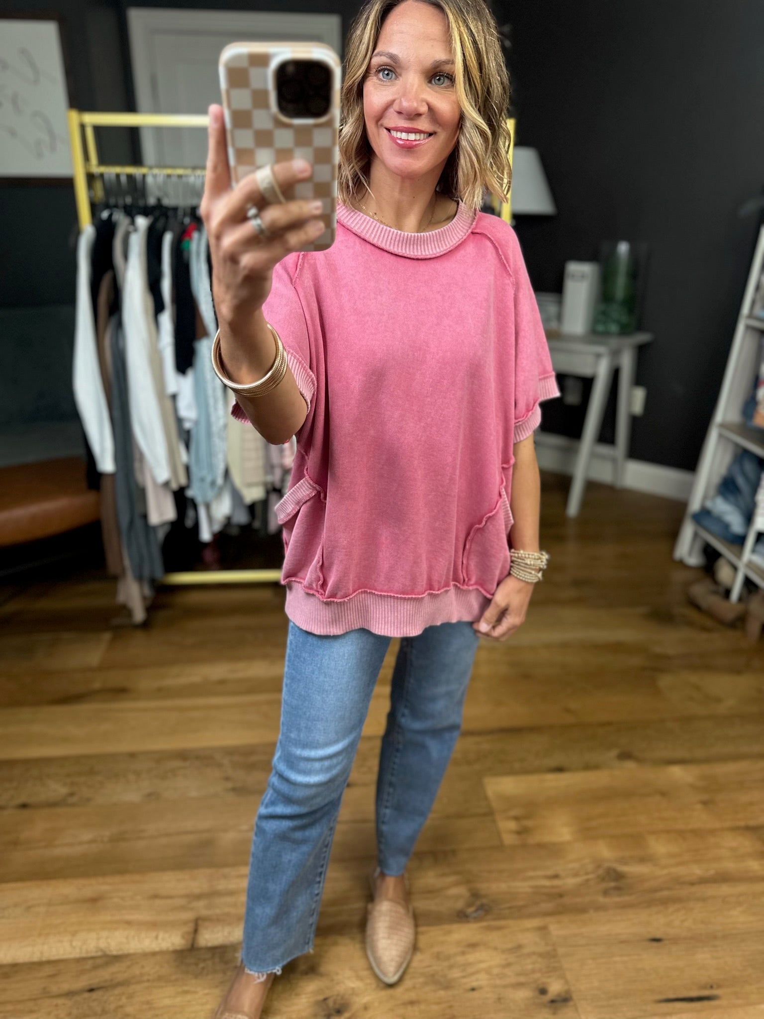 By My Side Washed Pocket Top - Multiple Options-Easel-Anna Kaytes Boutique, Women's Fashion Boutique in Grinnell, Iowa