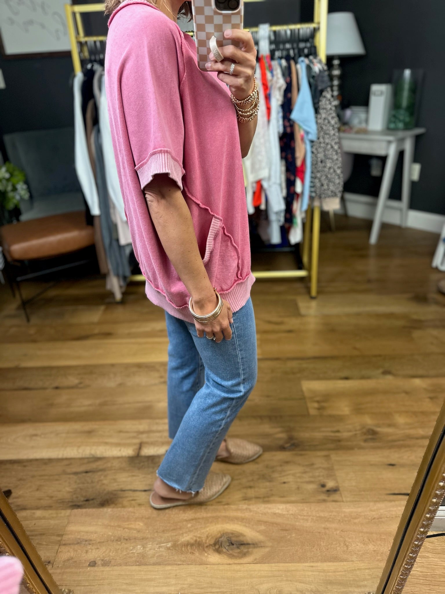 By My Side Washed Pocket Top - Multiple Options-Easel-Anna Kaytes Boutique, Women's Fashion Boutique in Grinnell, Iowa