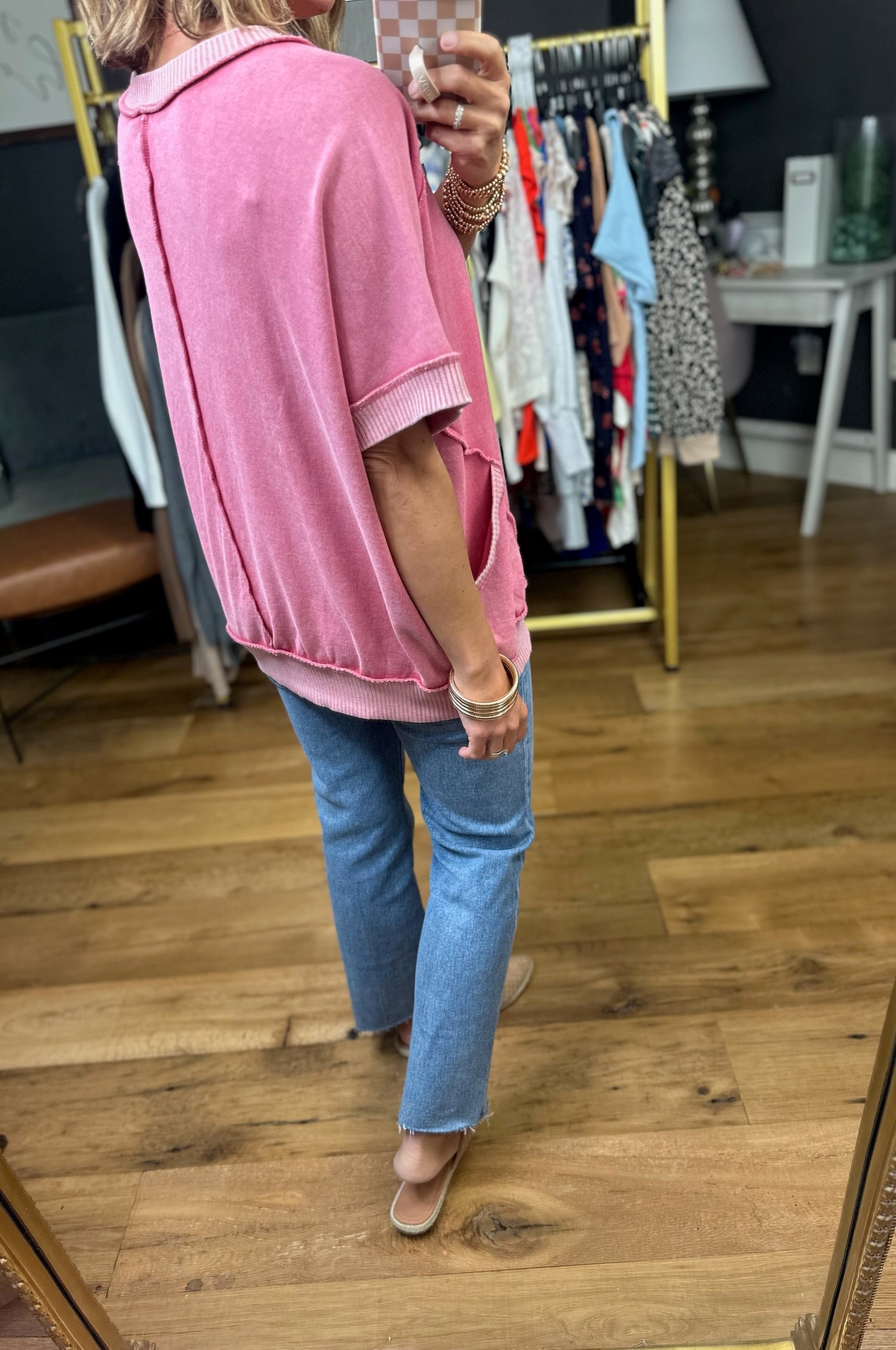 By My Side Washed Pocket Top - Multiple Options-Easel-Anna Kaytes Boutique, Women's Fashion Boutique in Grinnell, Iowa