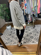 On My Mind Striped Crew-Sweaters-Wishlist-Anna Kaytes Boutique, Women's Fashion Boutique in Grinnell, Iowa