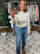 Across From You Floral Top-Long Sleeves-Dave & Dani-Anna Kaytes Boutique, Women's Fashion Boutique in Grinnell, Iowa