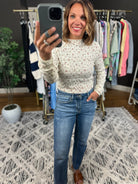 Across From You Floral Top-Long Sleeves-Dave & Dani-Anna Kaytes Boutique, Women's Fashion Boutique in Grinnell, Iowa