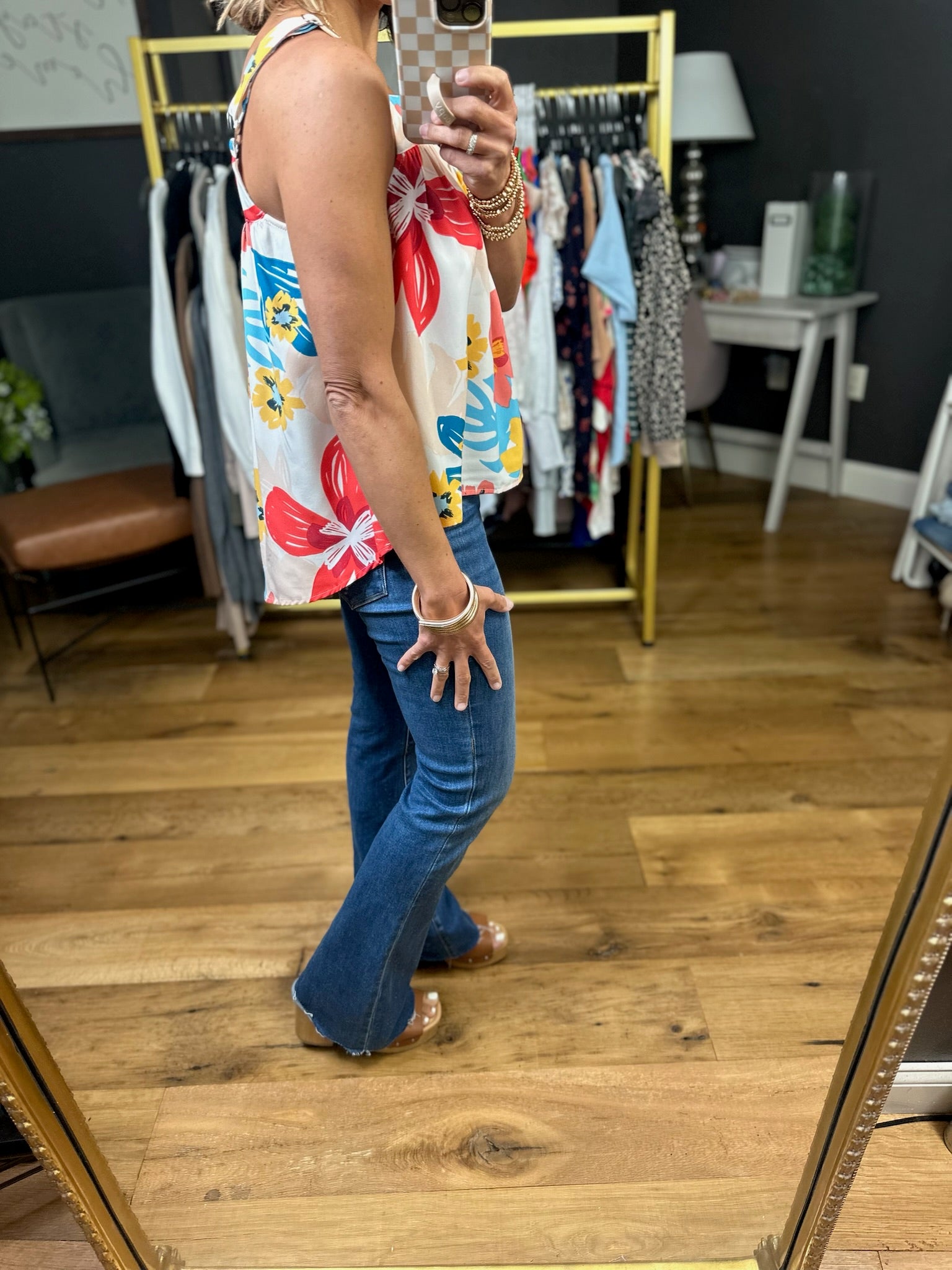 Paradise Problems Floral Top - Ivory Multi-Doe & Rae-Anna Kaytes Boutique, Women's Fashion Boutique in Grinnell, Iowa