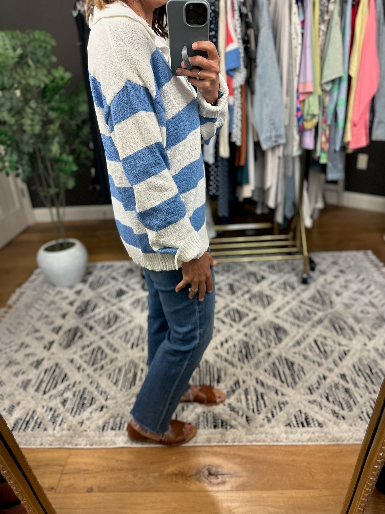 All Worthwhile Striped Sweater-Sweaters-Wishlist-Anna Kaytes Boutique, Women's Fashion Boutique in Grinnell, Iowa