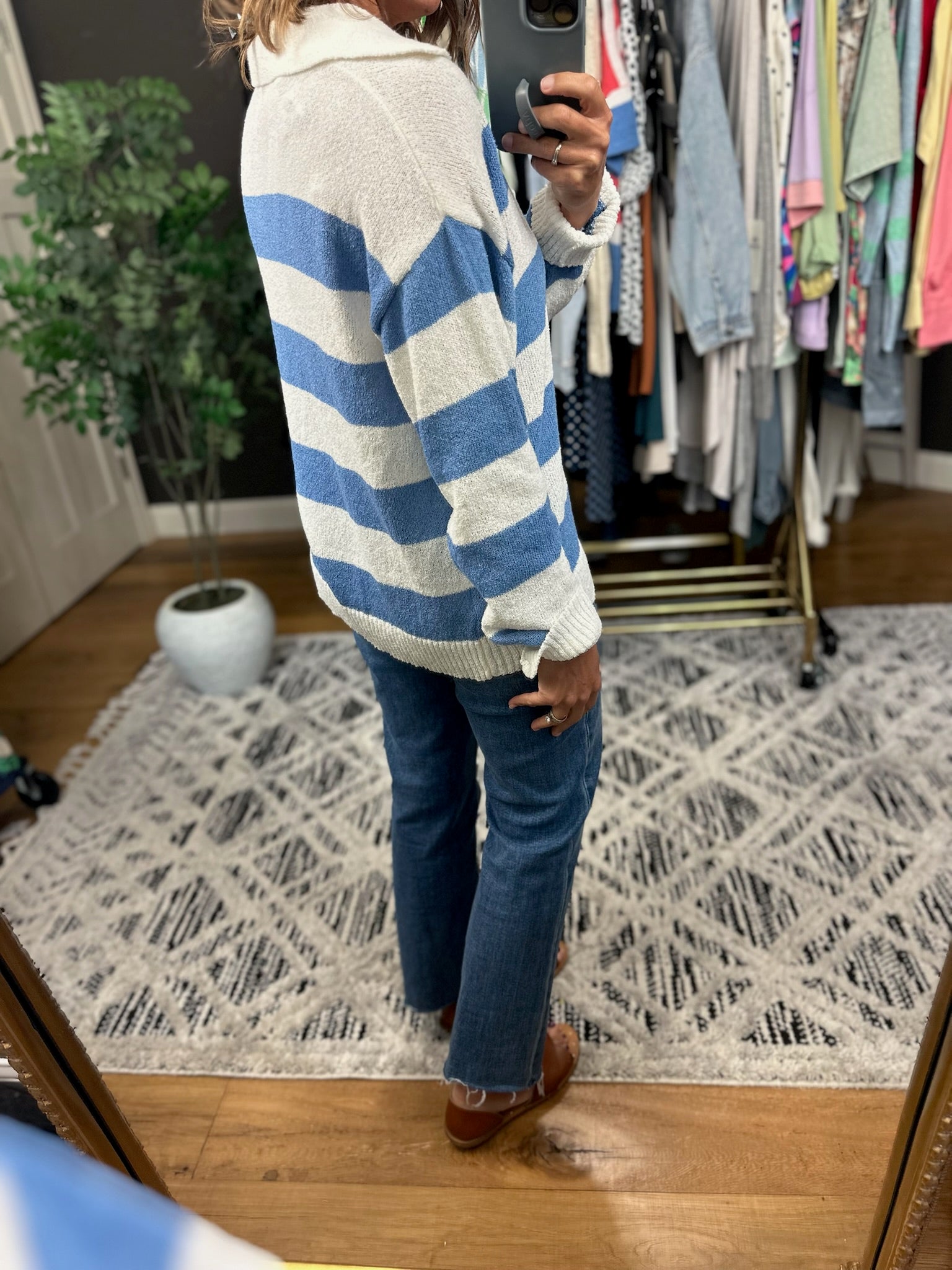 All Worthwhile Striped Sweater-Sweaters-Wishlist-Anna Kaytes Boutique, Women's Fashion Boutique in Grinnell, Iowa