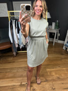 Look To The Future Pocket Dress - Light Olive-Staccato-Anna Kaytes Boutique, Women's Fashion Boutique in Grinnell, Iowa