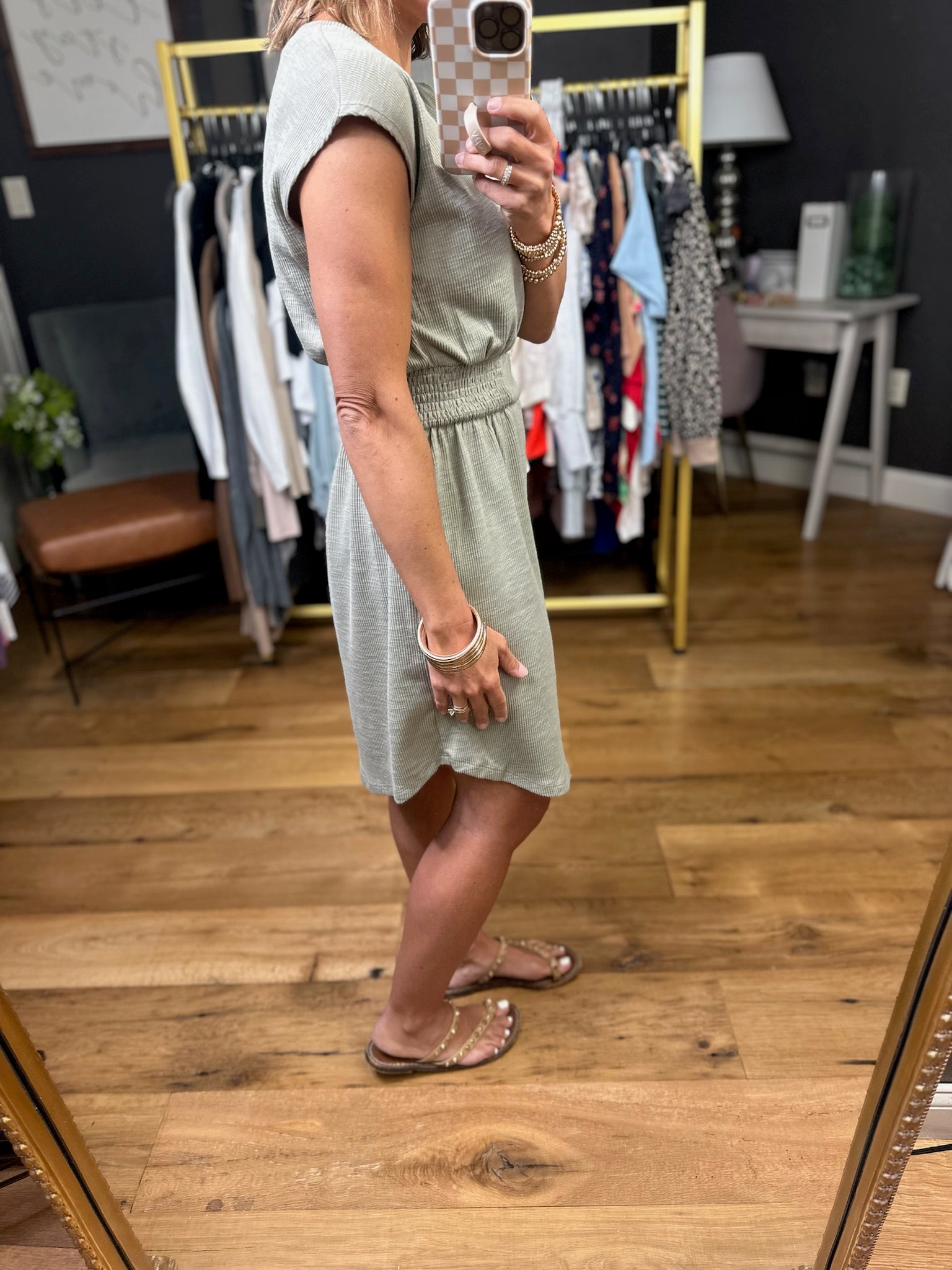Look To The Future Pocket Dress - Light Olive-Staccato-Anna Kaytes Boutique, Women's Fashion Boutique in Grinnell, Iowa