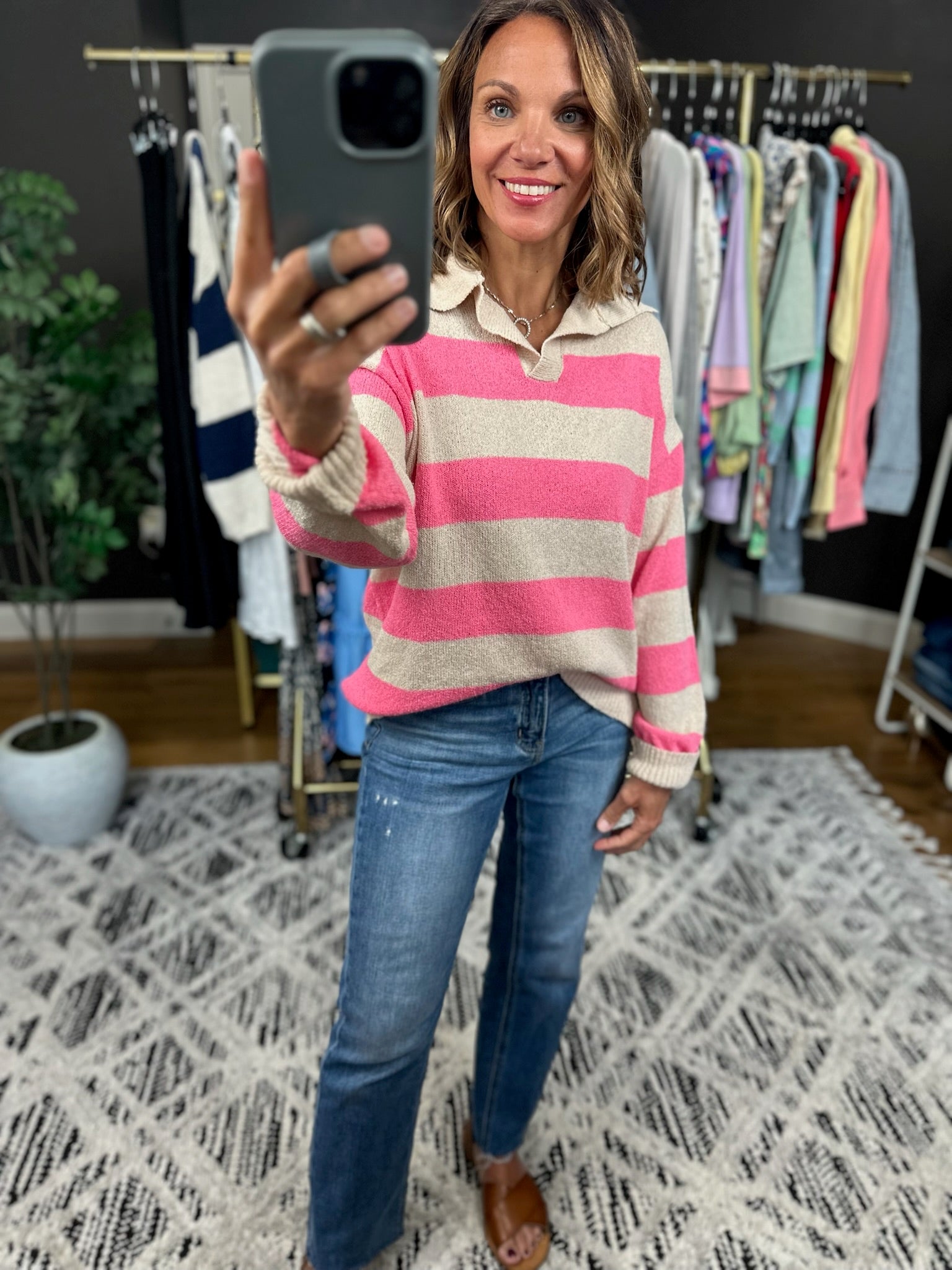 All Worthwhile Striped Sweater-Sweaters-Wishlist-Anna Kaytes Boutique, Women's Fashion Boutique in Grinnell, Iowa