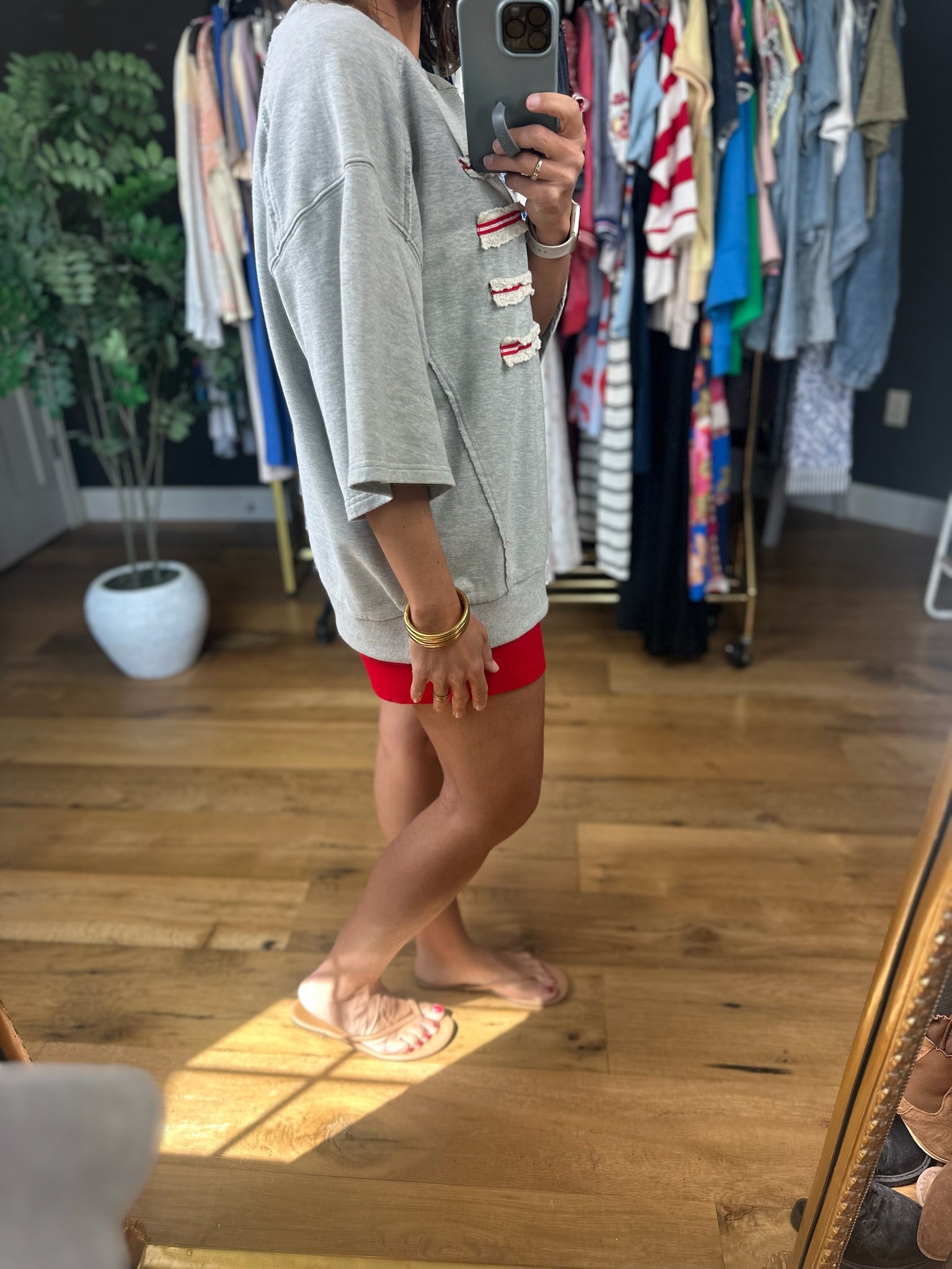 American Dream Oversized Flag Tee-Short Sleeves-Easel-Anna Kaytes Boutique, Women's Fashion Boutique in Grinnell, Iowa