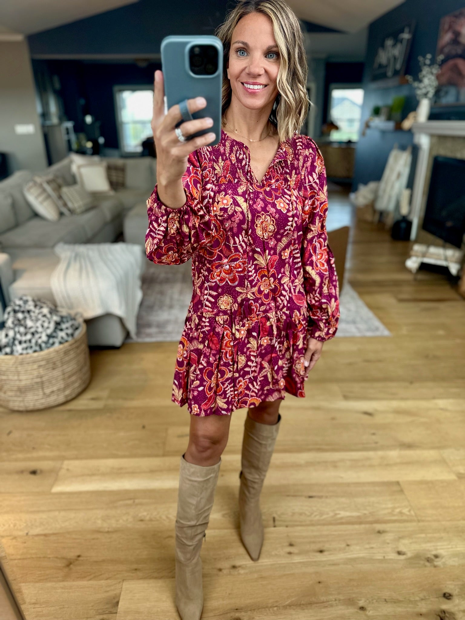 The Best Of You Floral Dress-Day & Moon-Anna Kaytes Boutique, Women's Fashion Boutique in Grinnell, Iowa