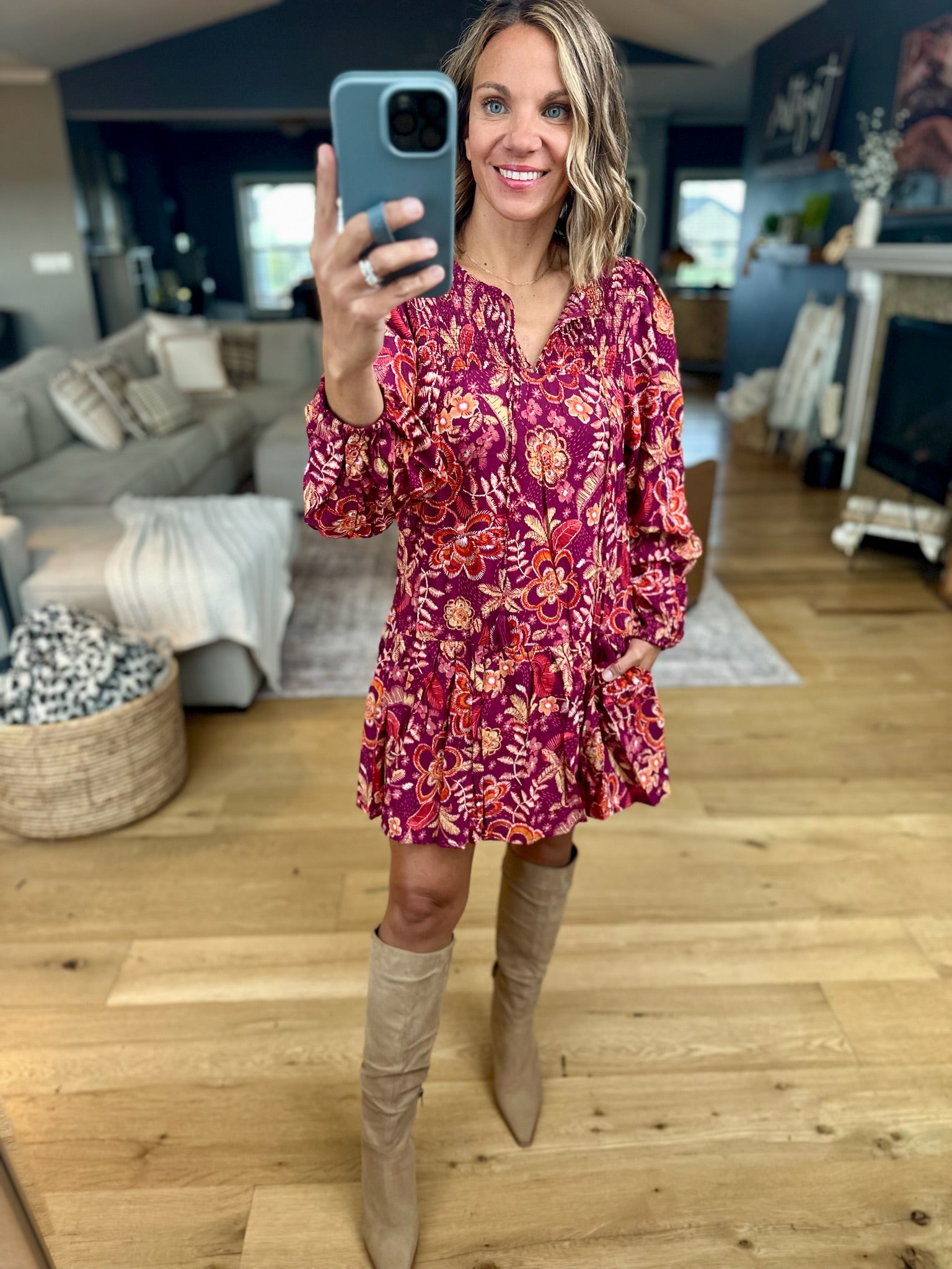 The Best Of You Floral Dress-Day & Moon-Anna Kaytes Boutique, Women's Fashion Boutique in Grinnell, Iowa