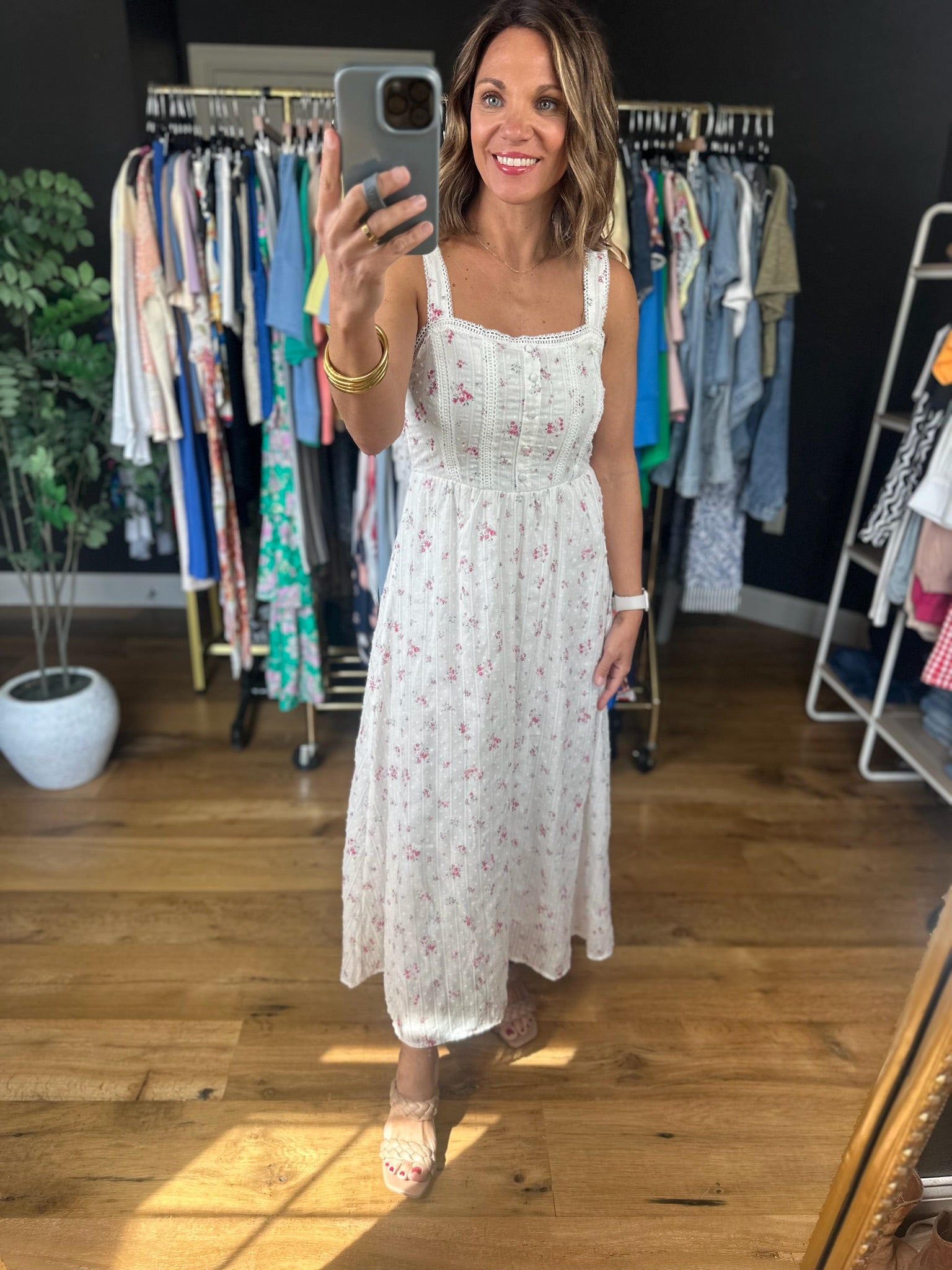 Moments In The Meadow Floral Dress-Dresses-Blu Pepper-Anna Kaytes Boutique, Women's Fashion Boutique in Grinnell, Iowa