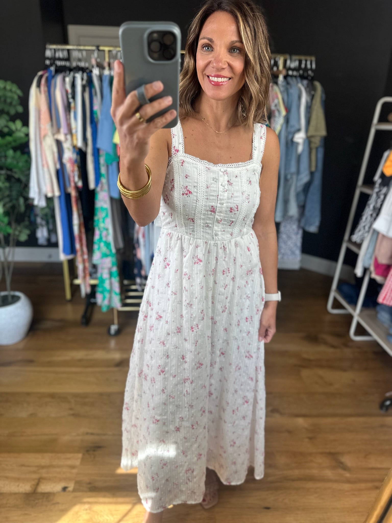 Moments In The Meadow Floral Dress-Dresses-Blu Pepper-Anna Kaytes Boutique, Women's Fashion Boutique in Grinnell, Iowa