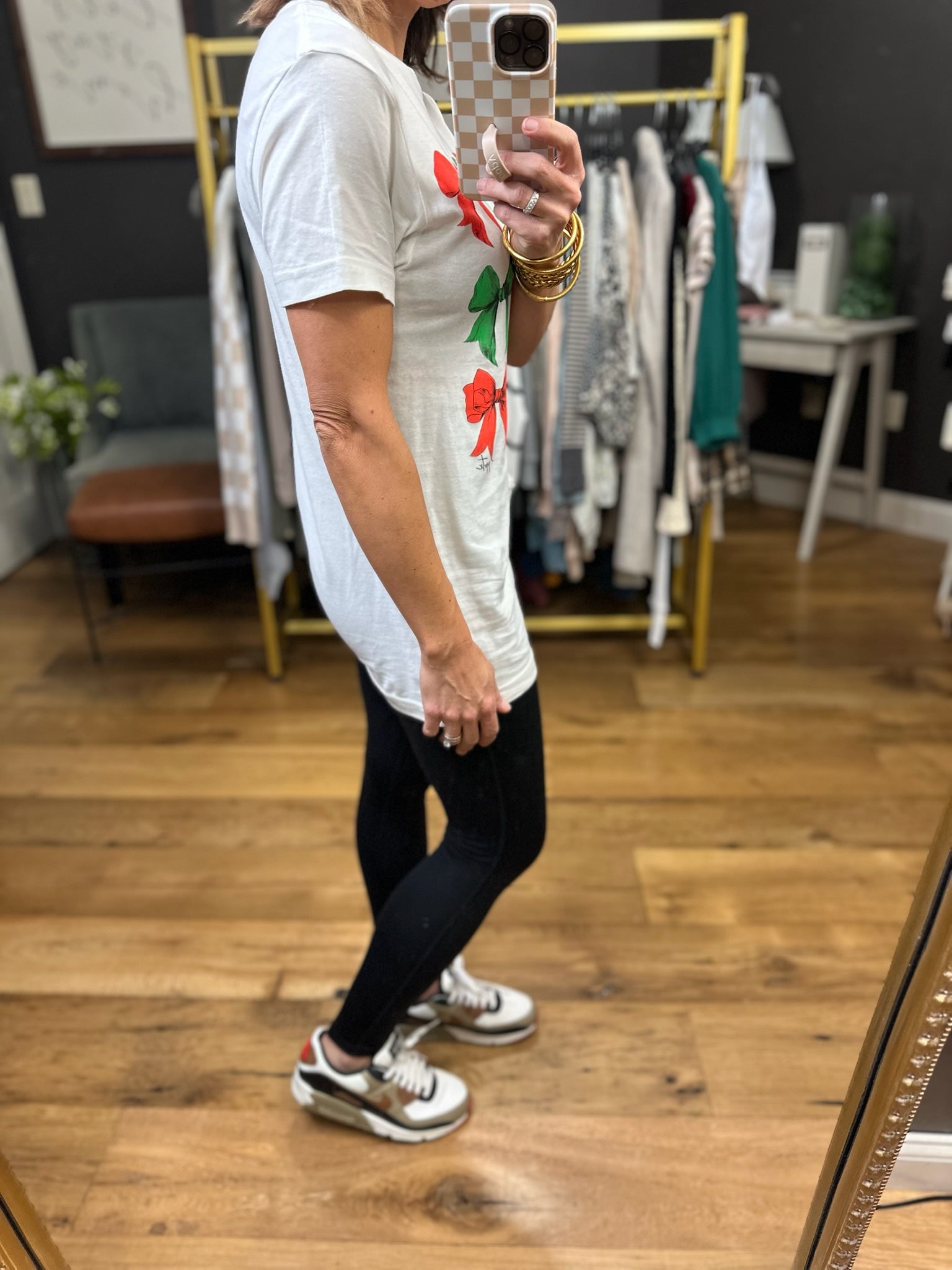 With A Bow Graphic Tee - Ivory-Prickly Pear-Anna Kaytes Boutique, Women's Fashion Boutique in Grinnell, Iowa