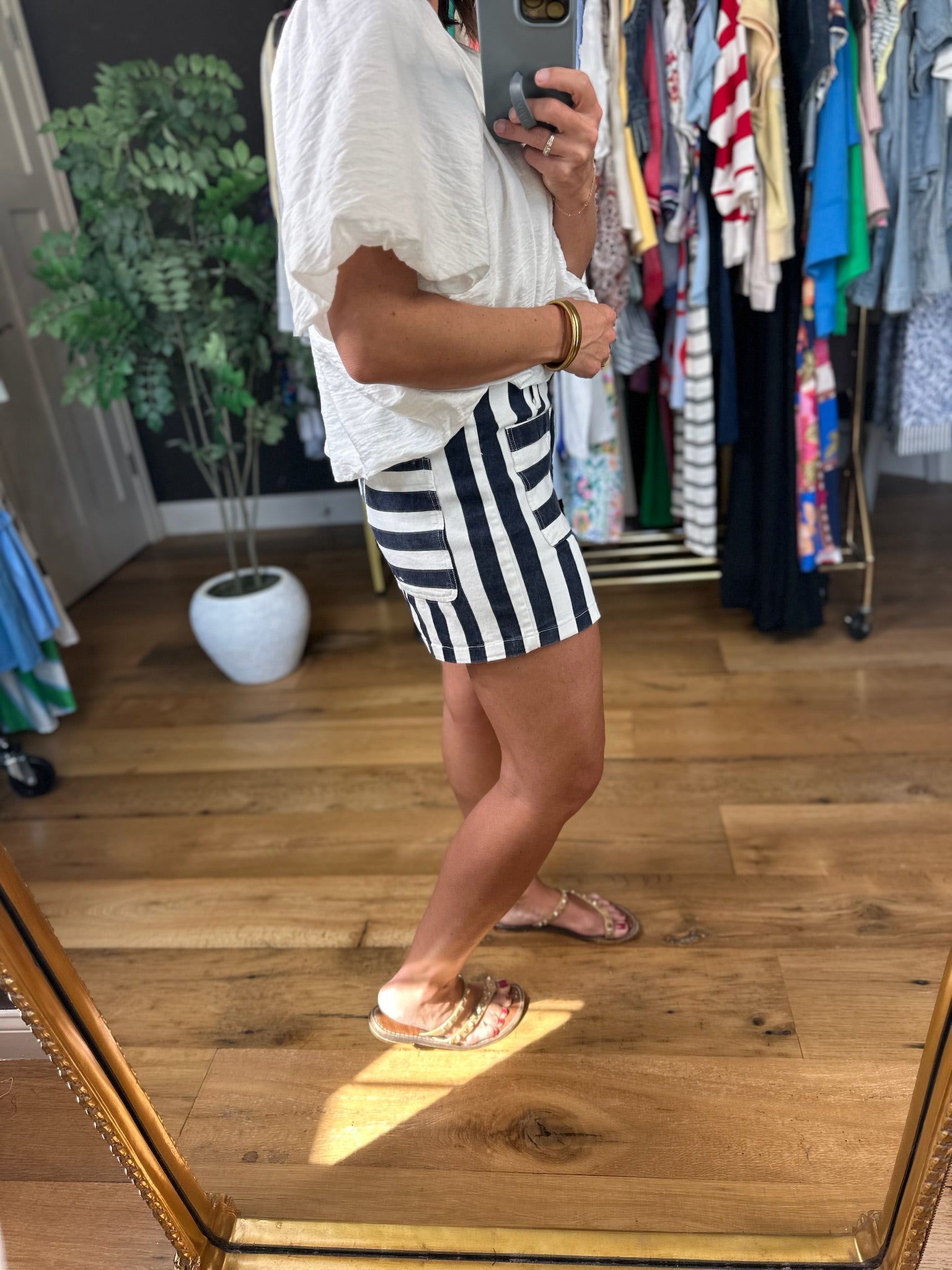The Merrit Combo Stripe Shorts-Shorts-ee:some-Anna Kaytes Boutique, Women's Fashion Boutique in Grinnell, Iowa