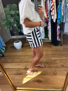 The Merrit Combo Stripe Shorts-Shorts-ee:some-Anna Kaytes Boutique, Women's Fashion Boutique in Grinnell, Iowa